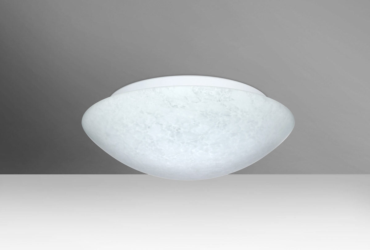 Besa Lighting 977119C Nova 13 2 Light 12.5 inch Flush Mount Ceiling Light in Incandescent, Carrera Glass