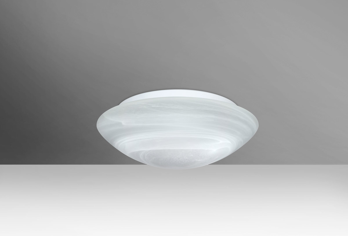 Besa Lighting 977252C Nova 10 1 Light 10.25 inch Flush Mount Ceiling Light in Incandescent, Marble Glass