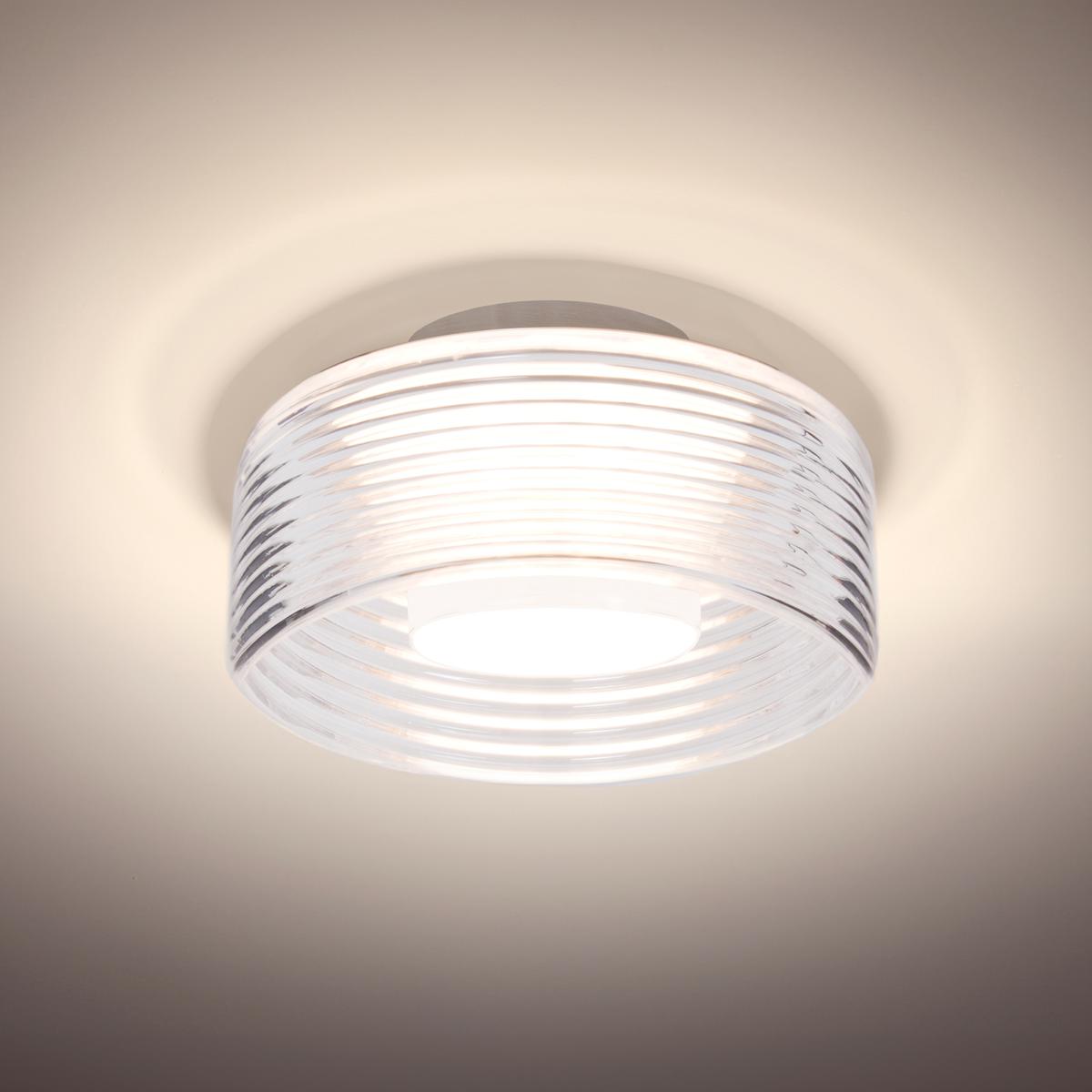 Besa Lighting BELUCLC-LED-SN Belu LED 7.88 inch Black Flush Mount Ceiling Light