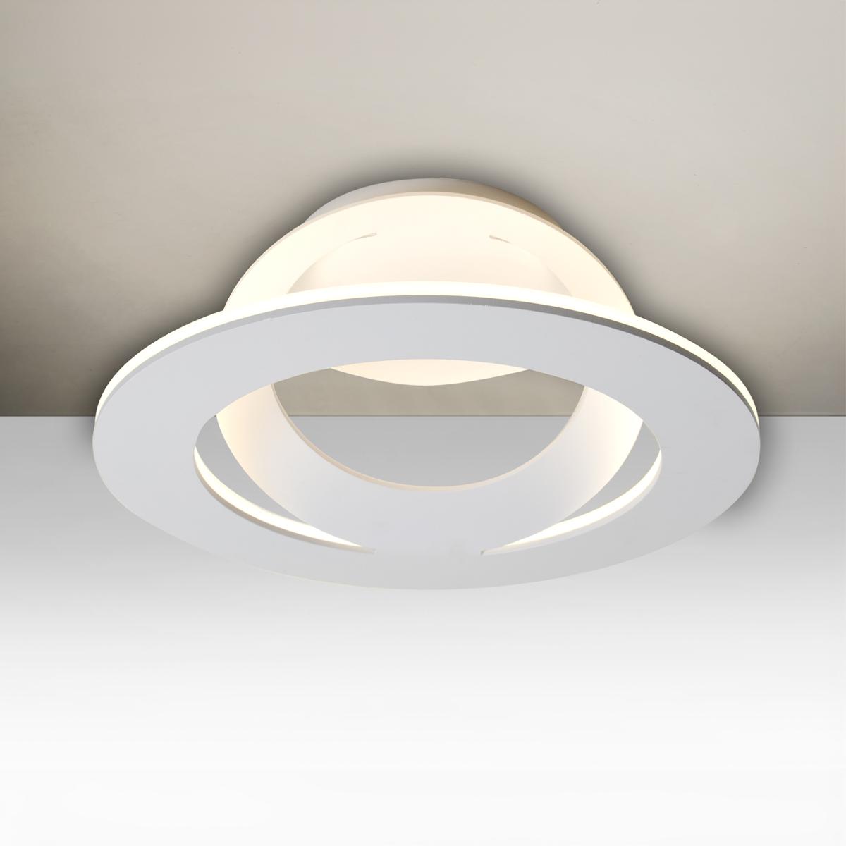 Besa Lighting CUE-LED-WH Cue LED 12 inch White Semi-Flush Mount Ceiling Light