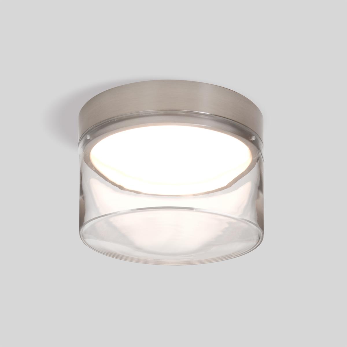 Besa Lighting EPICCLC-LED-SN Epic LED 6 inch Black Flush Mount Ceiling Light