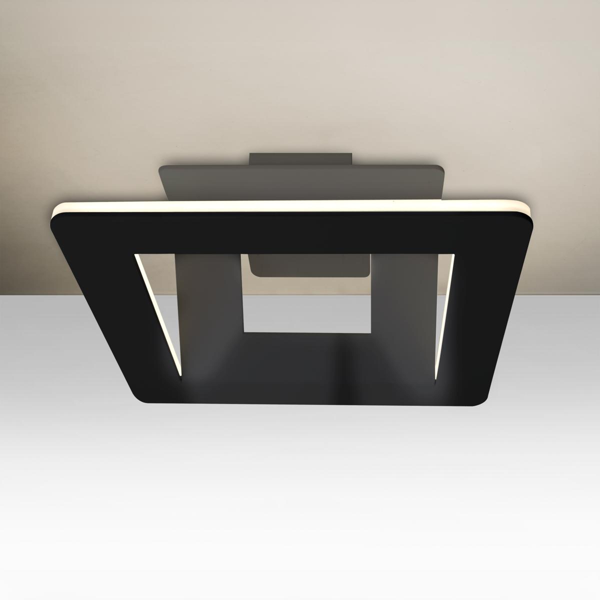 Besa Lighting MATRIX-LED-BK Matrix LED 12 inch Black Semi-Flush Mount Ceiling Light