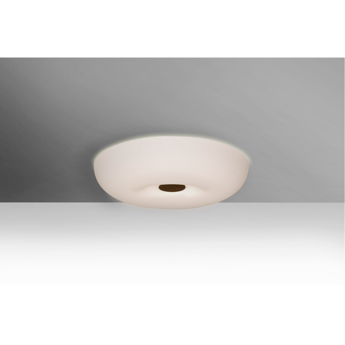 Besa Lighting NIMBUS1007C-LED-BR Nimbus 1 Light 9.75 inch Bronze Flush Mount Ceiling Light