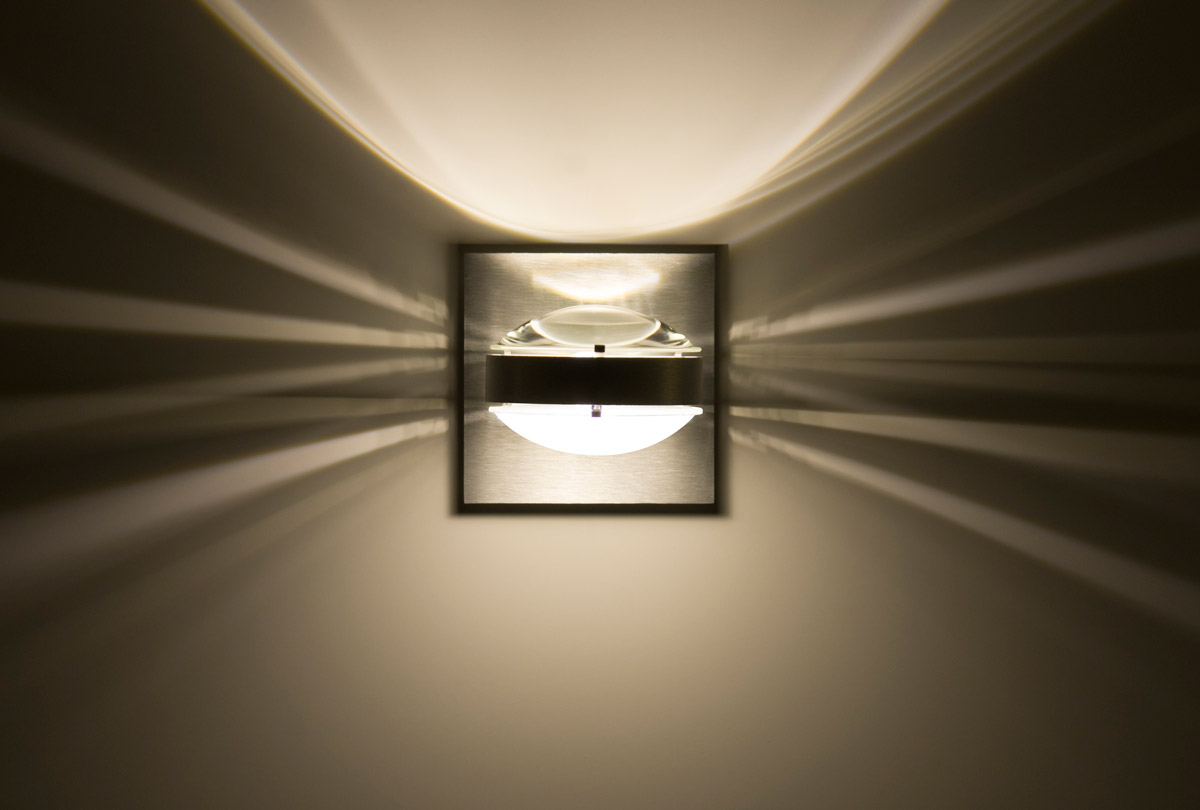 Besa Lighting OPTOS1W-CLFR-BA Optos 1 Light 5 inch Brushed Aluminum Wall Sconce Wall Light in Halogen, Clear with Frost Glass