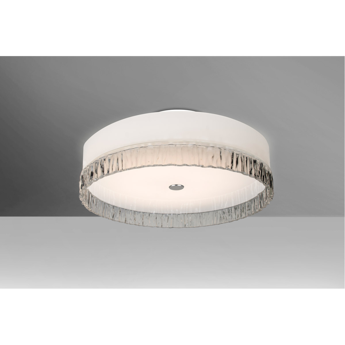 Besa Lighting PACO19SMC-LED Paco LED 19 inch Flush Mount Ceiling Light