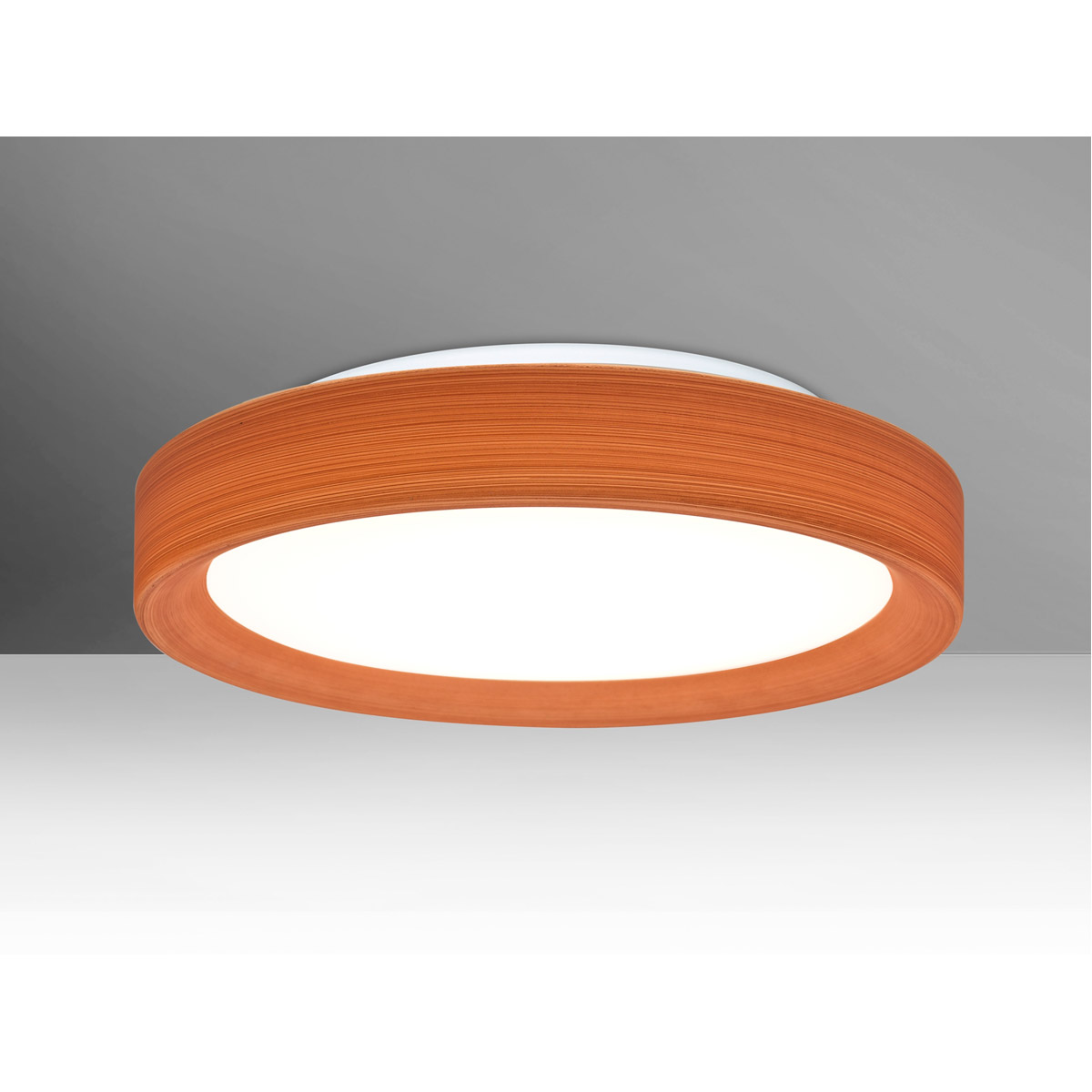 Besa Lighting PELLA16CHC-LED Pella 16 LED 16 inch Flush Mount Ceiling Light in Opal with Cherry Glass