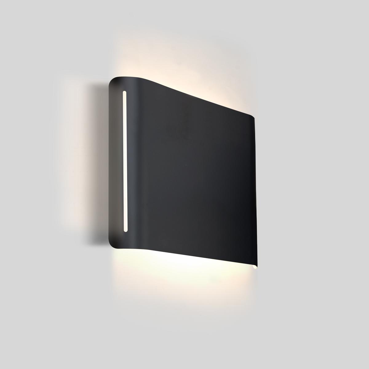Besa Lighting PONTA-LED-BK Ponta LED 13 inch Black ADA Sconce Wall Light
