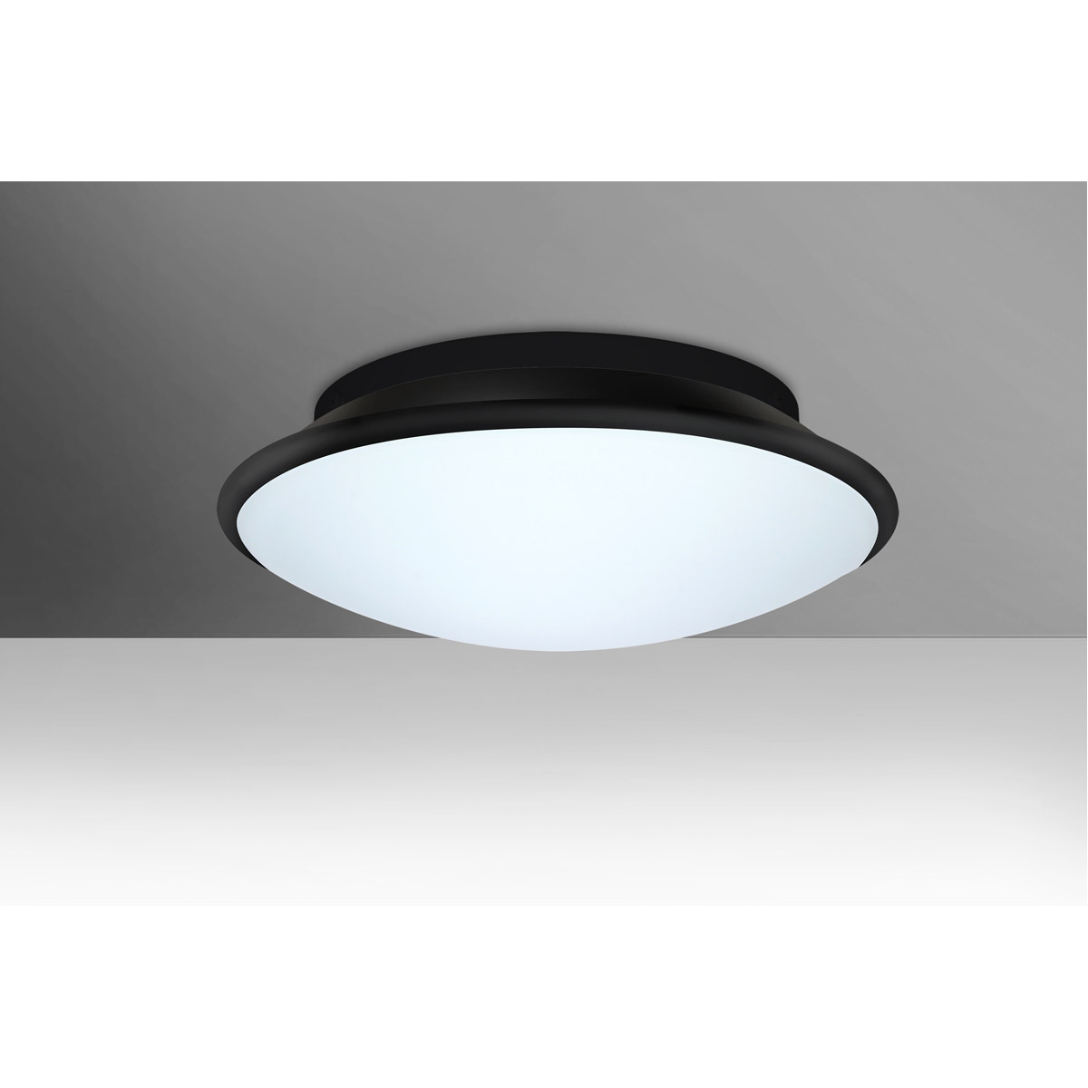 Besa Lighting SILK16BKC Silk 3 Light 16 inch Flush Mount Ceiling Light