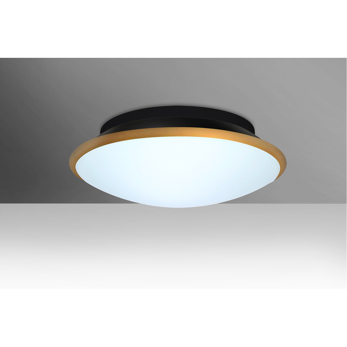 Besa Lighting SILK16GDC Silk 3 Light 16 inch Flush Mount Ceiling Light