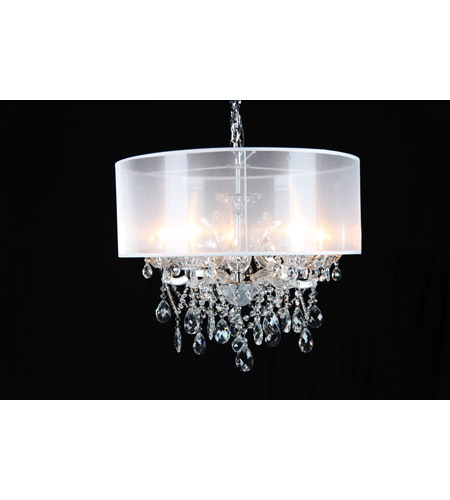 Bethel International C S Canada 5 Light 25 Inch Chrome Chandelier Ceiling Light