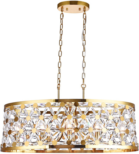 Copper Chandelier Ceiling Light, Cassiopeia 8 Light Crystal Chandelier