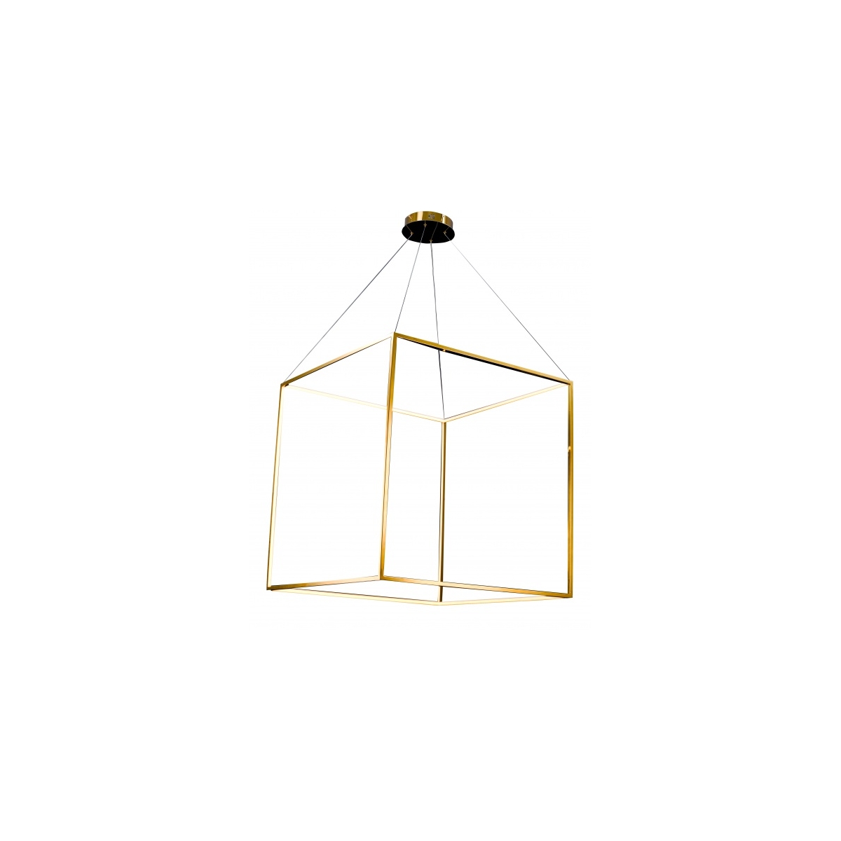 Bethel International NL42 Canada LED 35 inch Gold Pendant Ceiling Light, Stainless Steel Gold Frame
