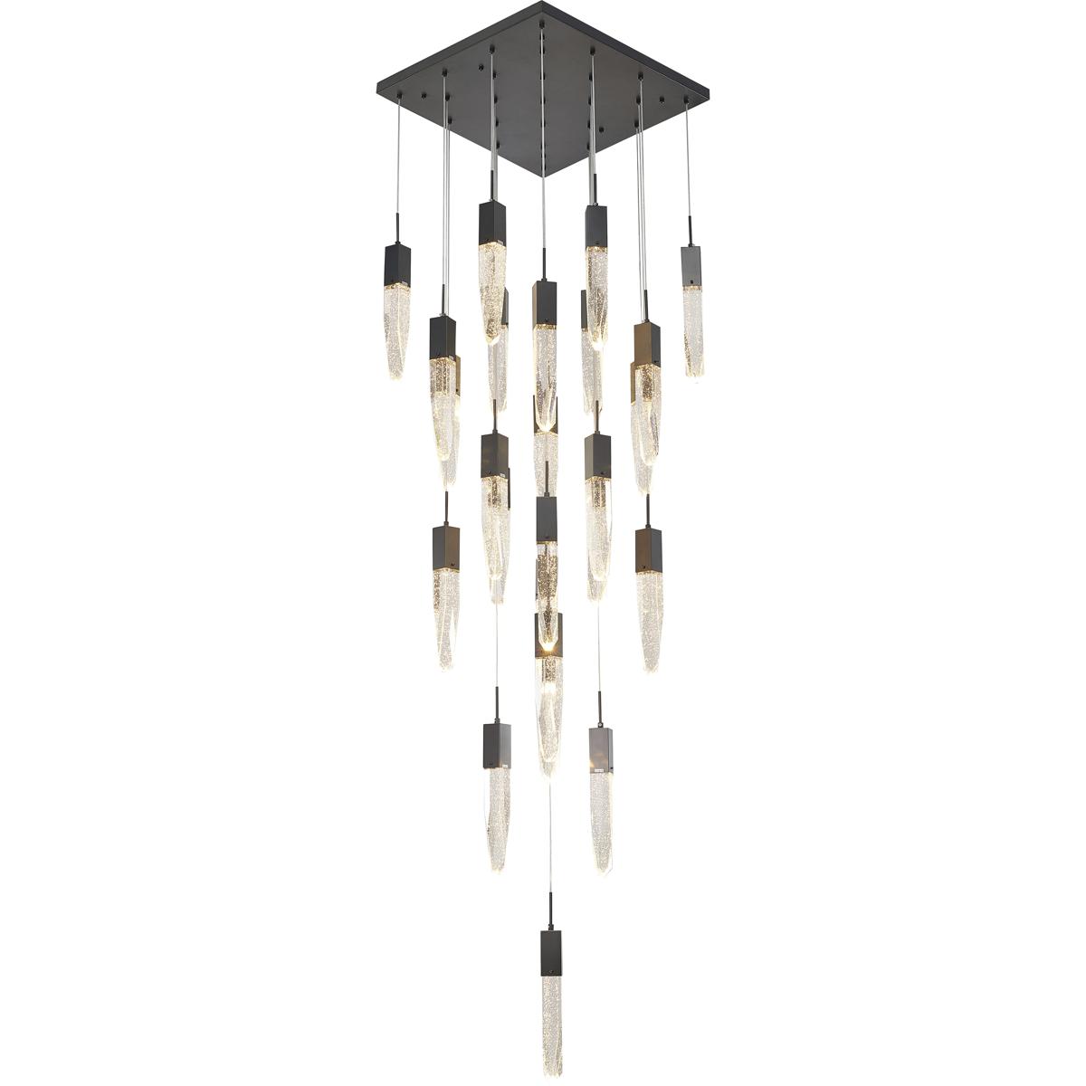 Bethel International ADS16C25B Canada 25 Light 27.5 inch Matte Black Chandelier Ceiling Light