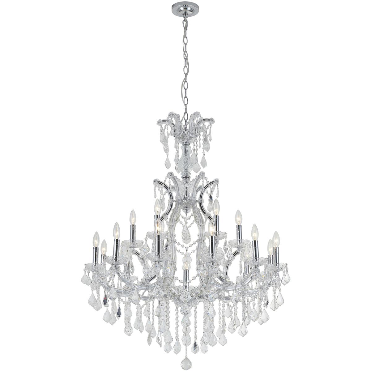 Bethel International BET25 Canada 19 Light 35 inch Chrome Chandelier Ceiling Light