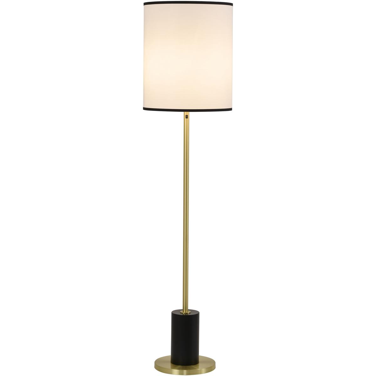 Bethel International BTG101BR Canada 65 inch 60.00 watt Black and Satin Brass Floor Lamp Portable Light