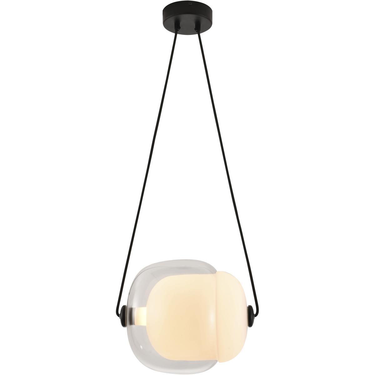 Bethel International DLS38P12W Canada LED 10.2 inch Black Pendant Ceiling Light