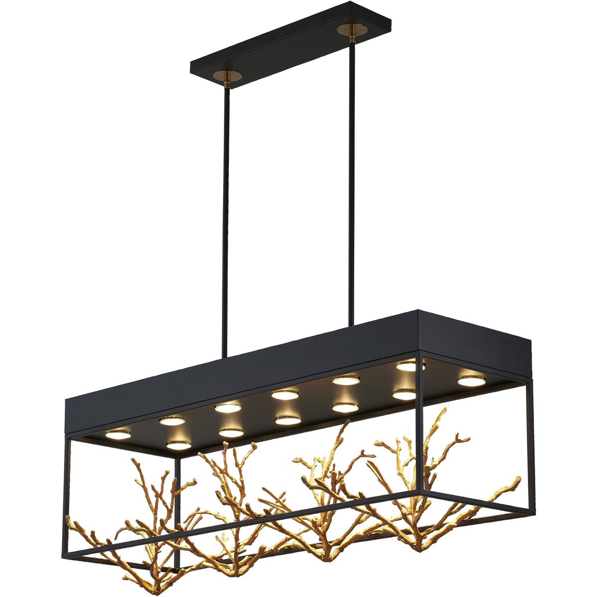 Bethel International KA02C38G Canada 12 Light 12 inch Matte Black Chandelier Ceiling Light