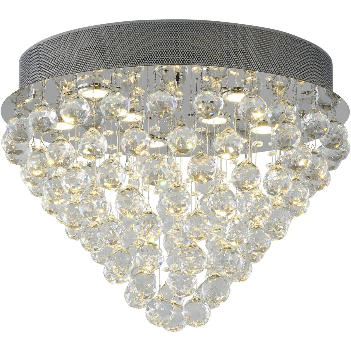 Bethel International LX03SF20CH Canada LED 20 inch Chrome Semi Flush Mount Ceiling Light