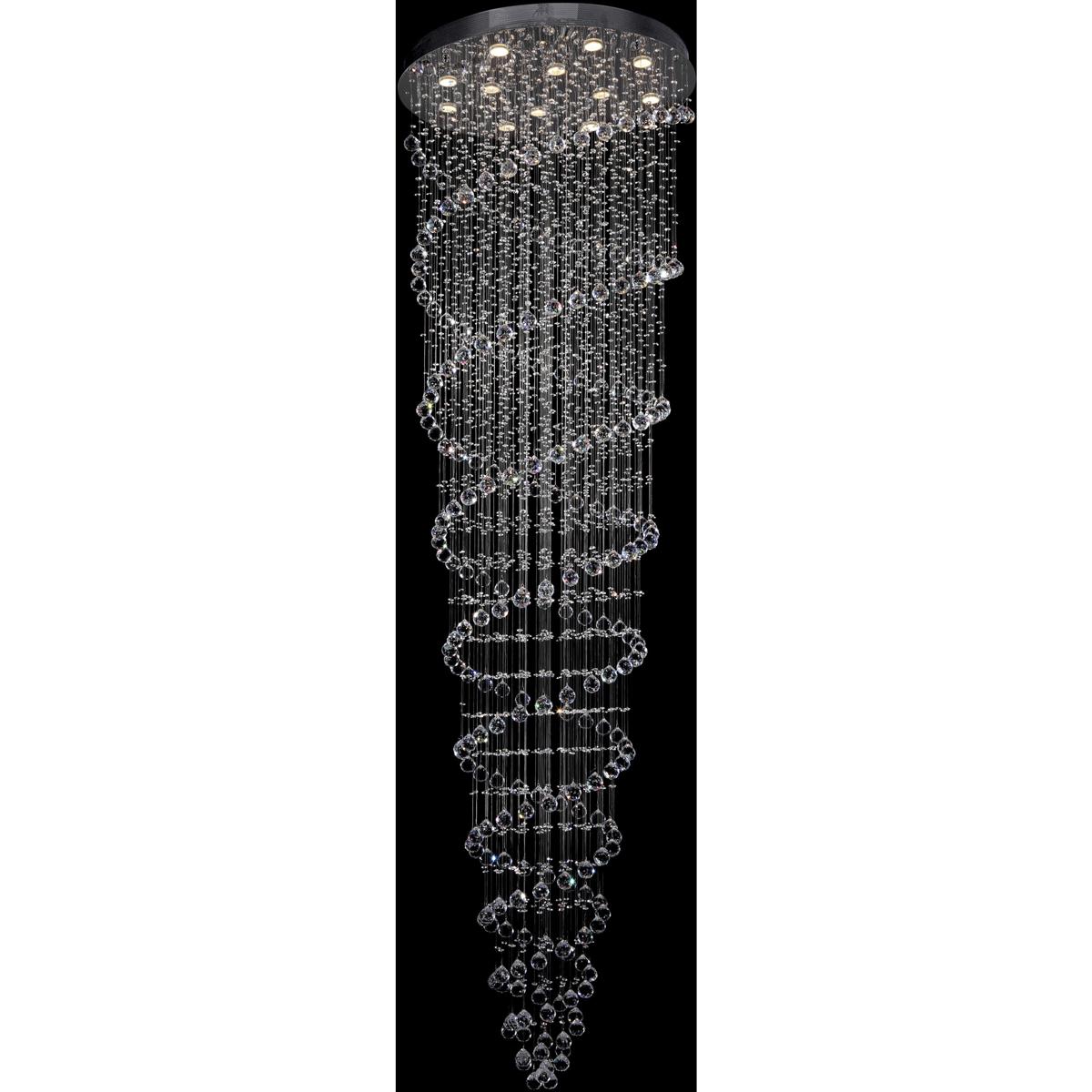 Bethel International LX12-7 Canada 9 Light 24 inch Chrome Chandelier Ceiling Light