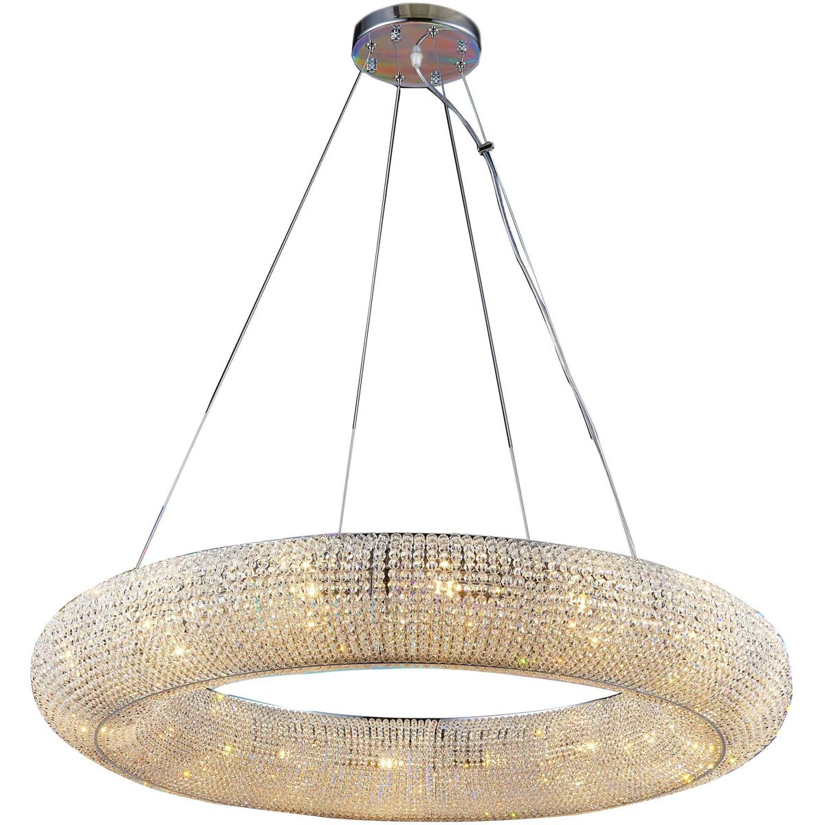 Bethel International LX52 Canada 16 Light 32 inch Chrome Chandelier Ceiling Light