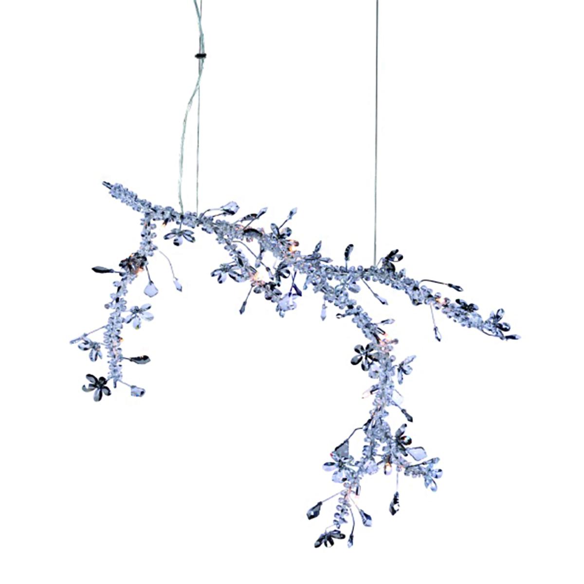 Bethel International LX9904 Canada 13 Light 13 inch Chrome Chandelier Ceiling Light in Smoke