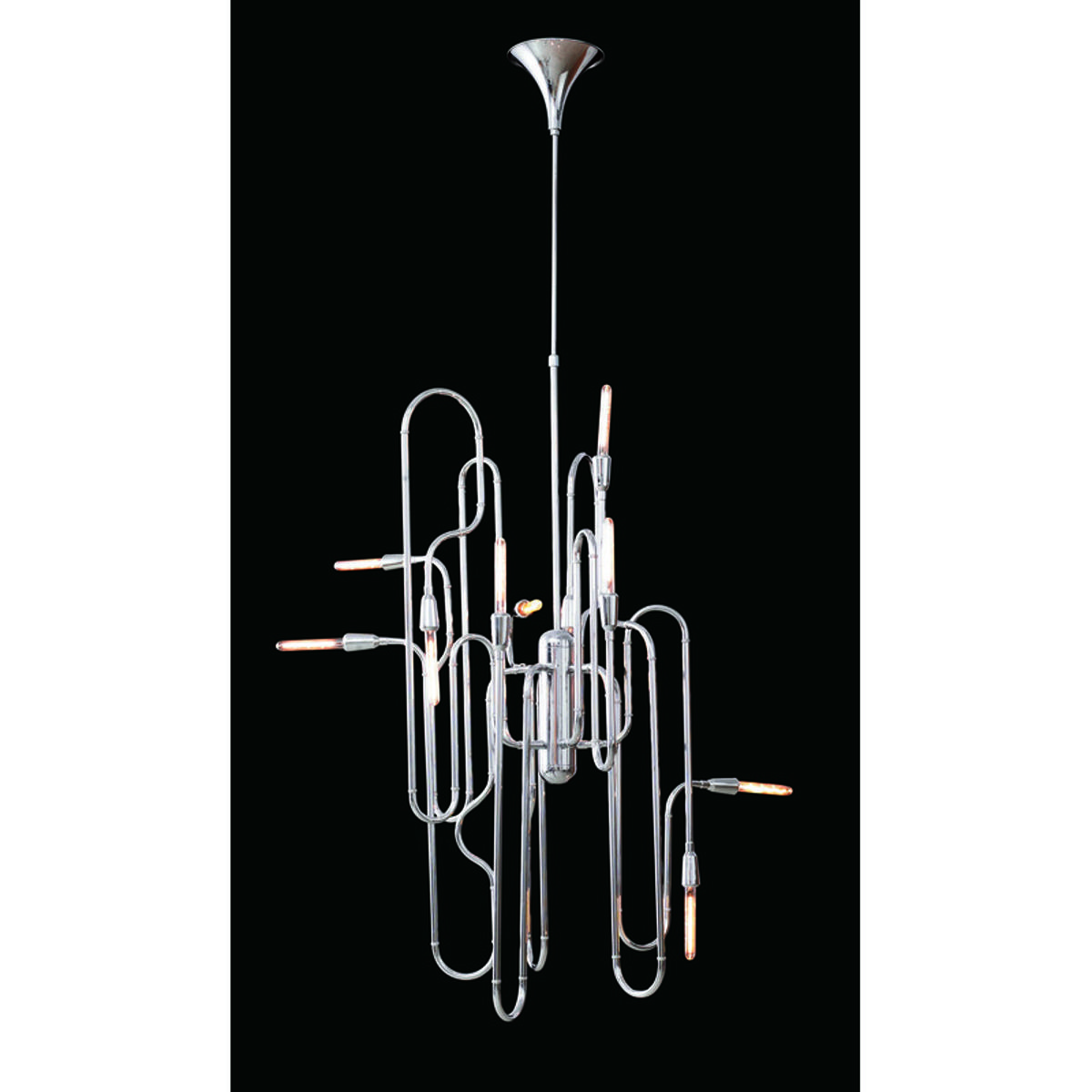 Bethel International MA24 Ma Series Steel Gold Metal Pendant Ceiling Light Steel Trumpet