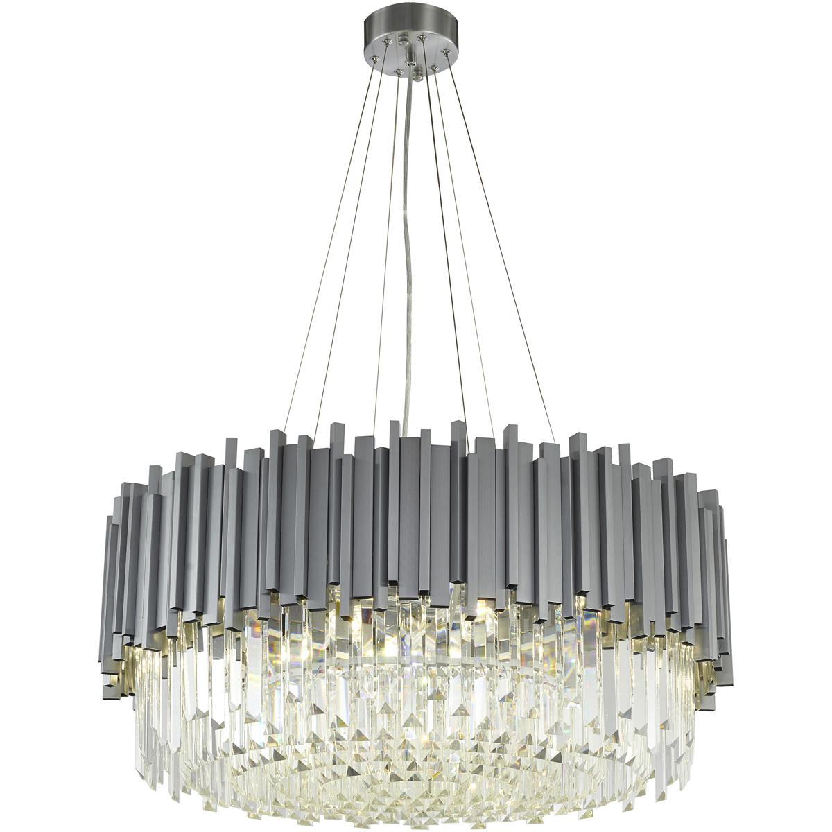 Bethel International MU10C28CH Canada 12 Light 28 inch Silver Chandelier Ceiling Light in Chrome