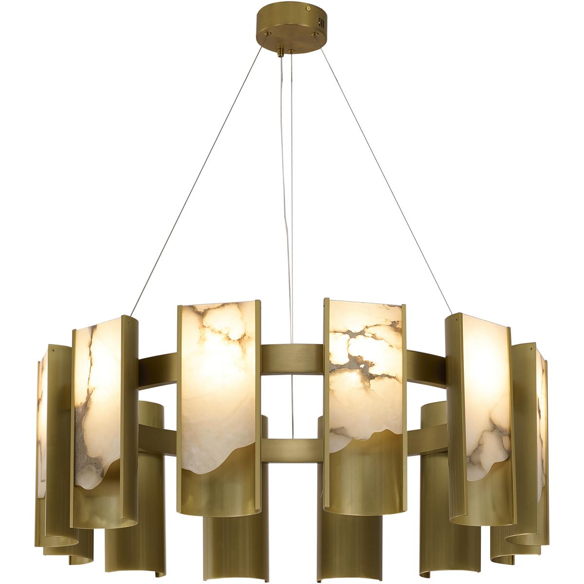 Bethel International MU125C12BR Canada LED 11.6 inch Satin Brass Chandelier Ceiling Light