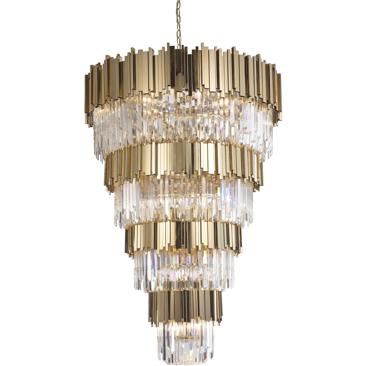 Bethel International MU66 Canada 42 Light 35.4 inch Gold Chandelier Ceiling Light