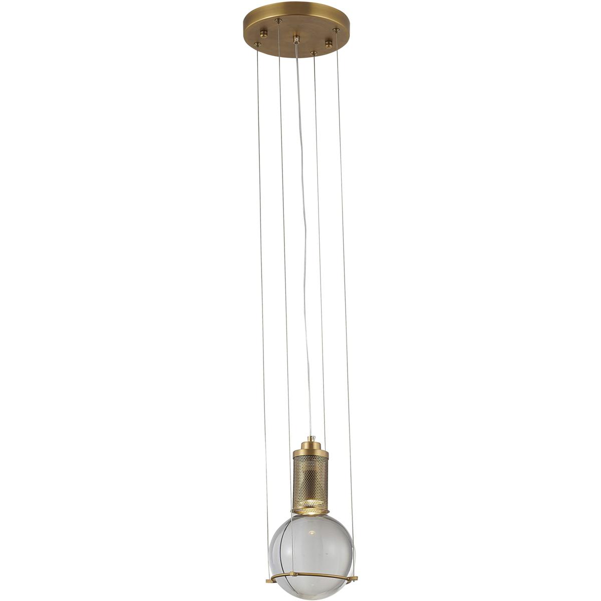 Bethel International MU91P5BR Canada 1 Light 5.7 inch Antique Brass Pendant Ceiling Light