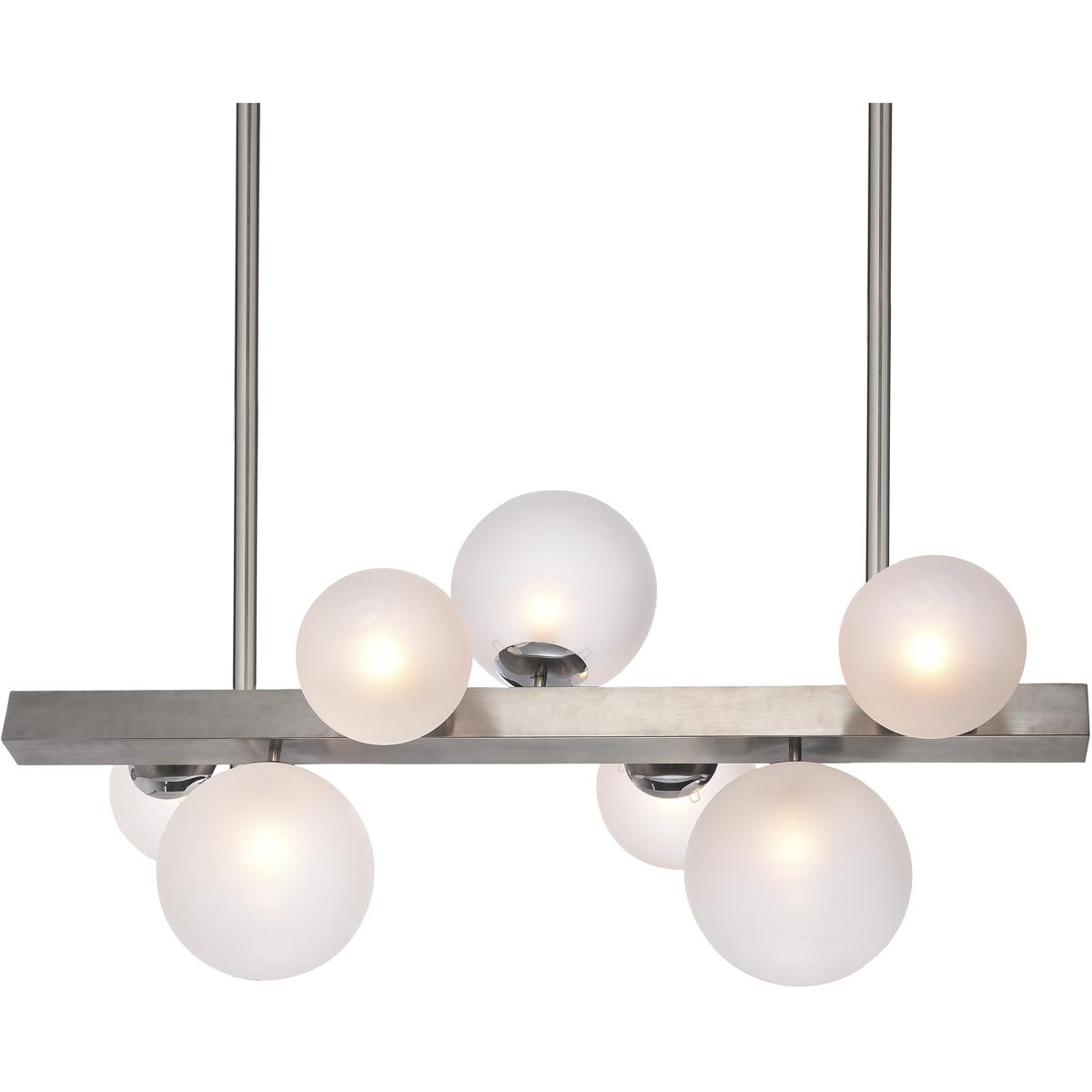 Bethel International TM15SHN Canada 7 Light 24.4 inch Shiny Nickel Chandelier Ceiling Light
