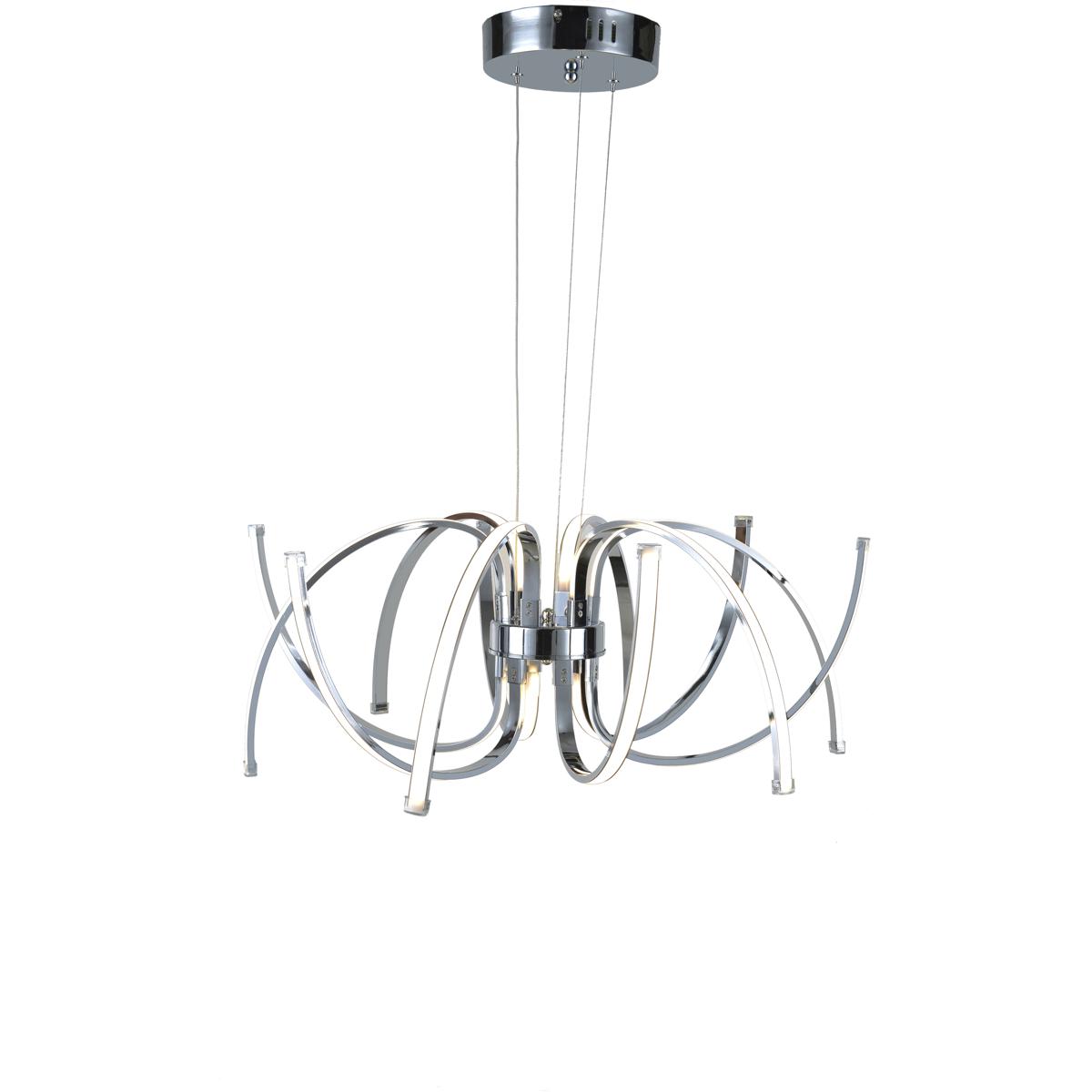 Bethel International TR02 Canada LED 25.9 inch Chrome Chandelier Ceiling Light