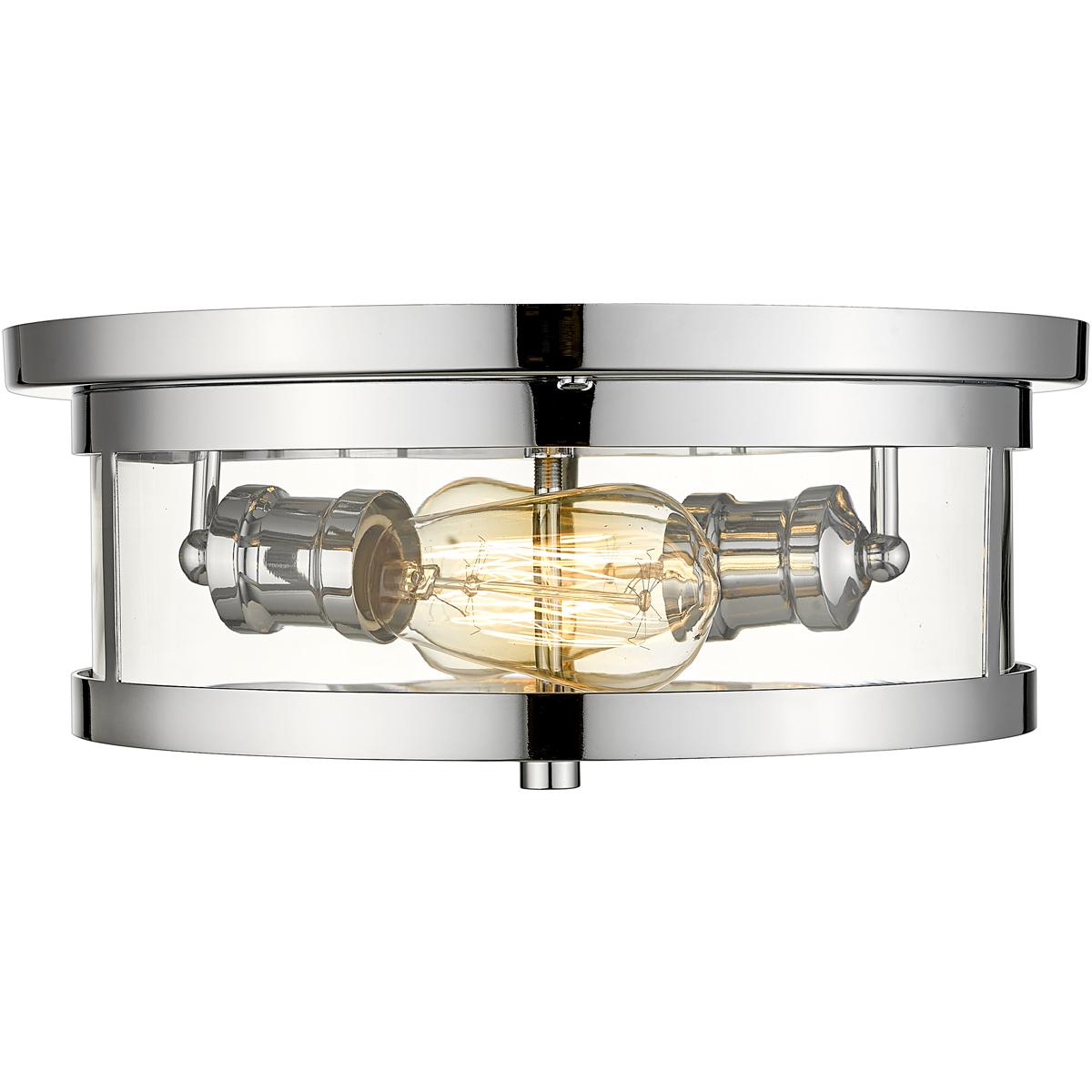 Bethel International YS22137-2C-CH Canada 2 Light 14 inch Chrome Flush Mount Ceiling Light