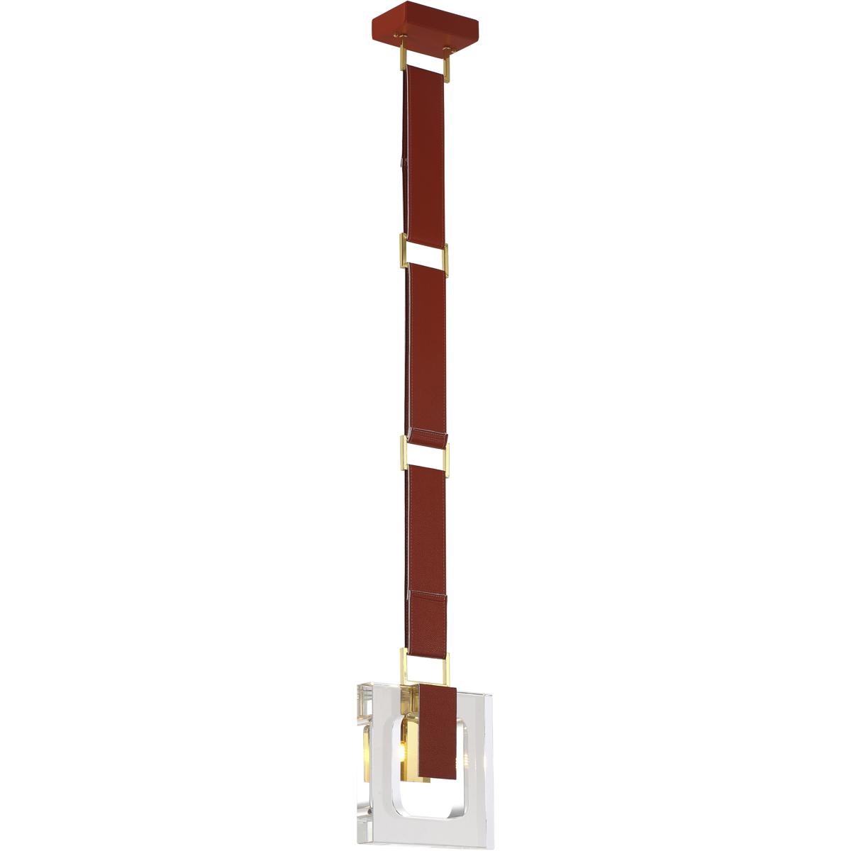 Bethel International ZD01P11O Canada 1 Light 1.96 inch Gold and Red Pendant Ceiling Light