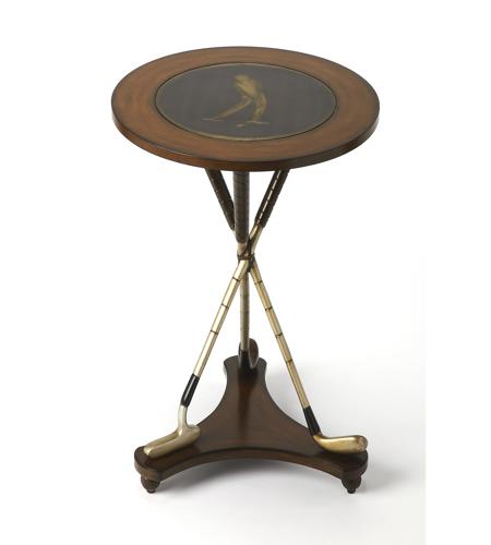 Nineteenth Hole Round Golf 28 X 20 inch Heritage Accent Table