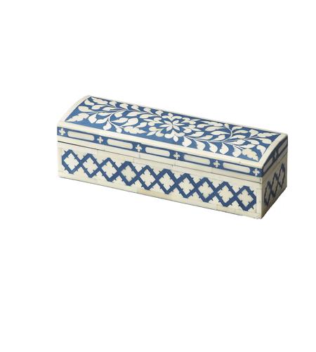 Amanda Blue Bone Inlay Hors D'oeuvres Table top Accessory photo