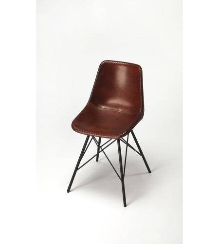 Inland Brown Leather Accent Chair, Brown Leather Accent Chairs