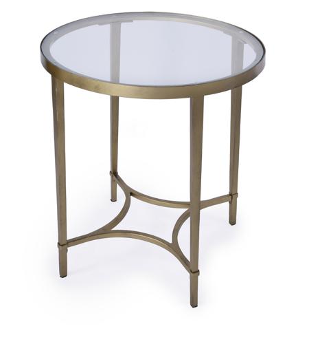 Butler Loft Monica Gold 26 X 25 inch Antique Gold Accent Table, Oval