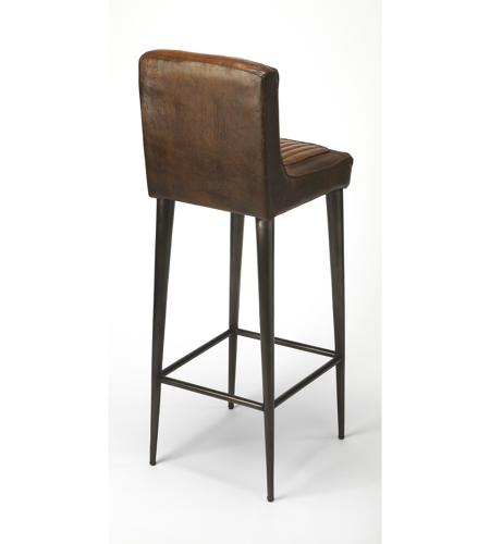 Industrial Chic Maxwell Leather 42 inch Brown Leather Barstool 4347344insa.jpg