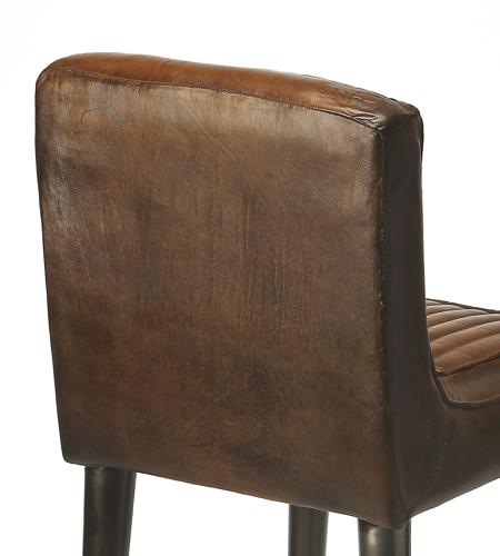 Industrial Chic Maxwell Leather 42 inch Brown Leather Barstool 4347344insc.jpg