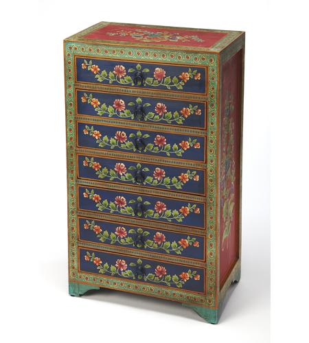 Zara Hand Painted Artifacts Chest/Cabinet