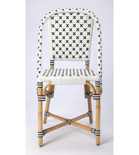 Designer'S Edge Tenor White & Black Rattan Accent Chair 5398295inse.jpg