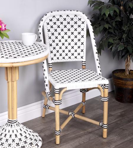Designer'S Edge Tenor White & Black Rattan Accent Chair 5398295insx.jpg