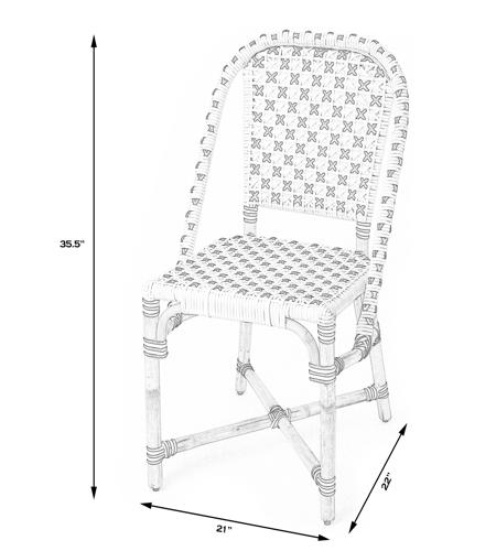 Designer'S Edge Tenor White & Black Rattan Accent Chair 5398295insz.jpg