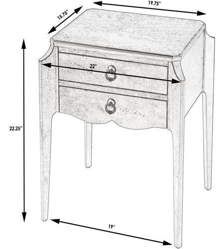Wilshire  27 X 22 inch Plantation accent Table 7016024insz.jpg
