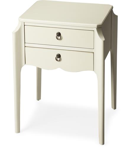 Masterpiece Wilshire  27 X 22 inch Glossy White Accent Table