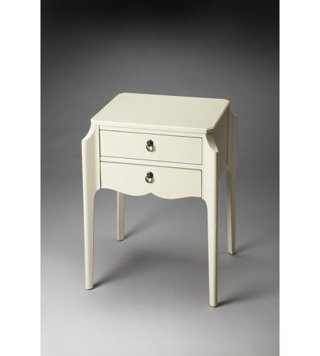 Masterpiece Wilshire  27 X 22 inch Glossy White Accent Table 7016304insa.jpg