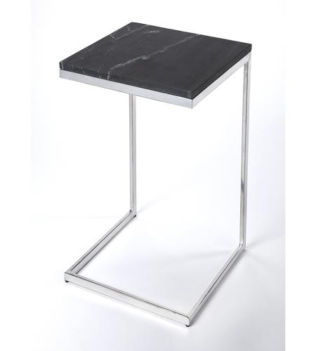 Butler Loft Lawler Nickel Metal & Black Marble 26 X 16 inch Black Stone Accent Table