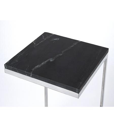 Butler Loft Lawler Nickel Metal & Black Marble 26 X 16 inch Black Stone Accent Table 9349414insa.jpg