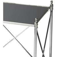 Modern Expressions Deidre Glass & Metal 28 X 21 inch Nickel Accent Table alternative photo thumbnail